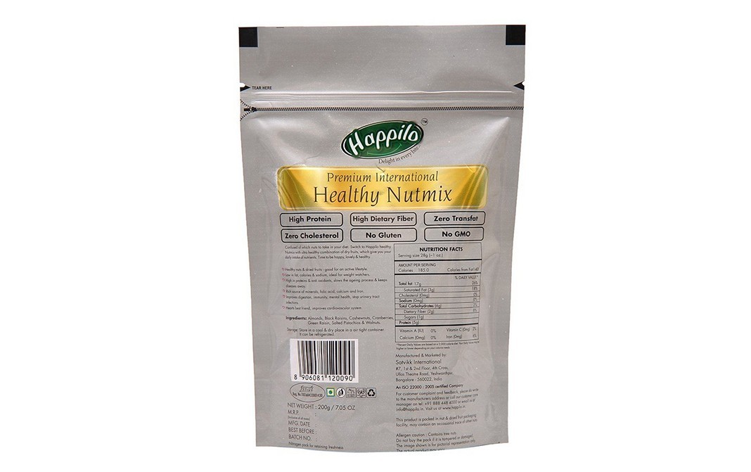 Happilo Premium International Healthy Nutmix   Pack  200 grams
